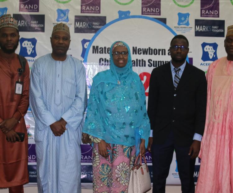ACEPHAP team led by its Director, Prof. Hadiza Galadanci (middle) in a group photograph at Abuja Maternal Summit